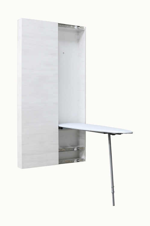 Шкаф увеличенной глубины со встроенной гладильной доской и зеркальным фасадом Айрон Бокс XL